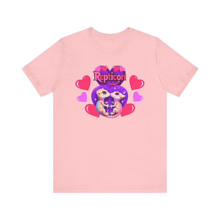 Repticon Unisex Jersey Short Sleeve Tee w/ Valentine Crested Geckos