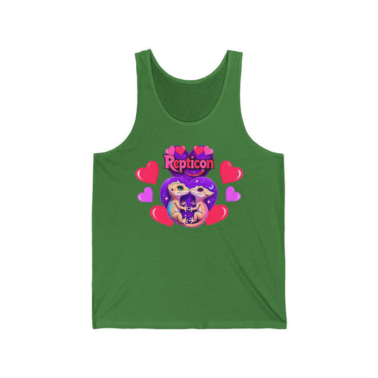 Repticon Unisex Jersey Tank w/ Valentine Crested Geckos