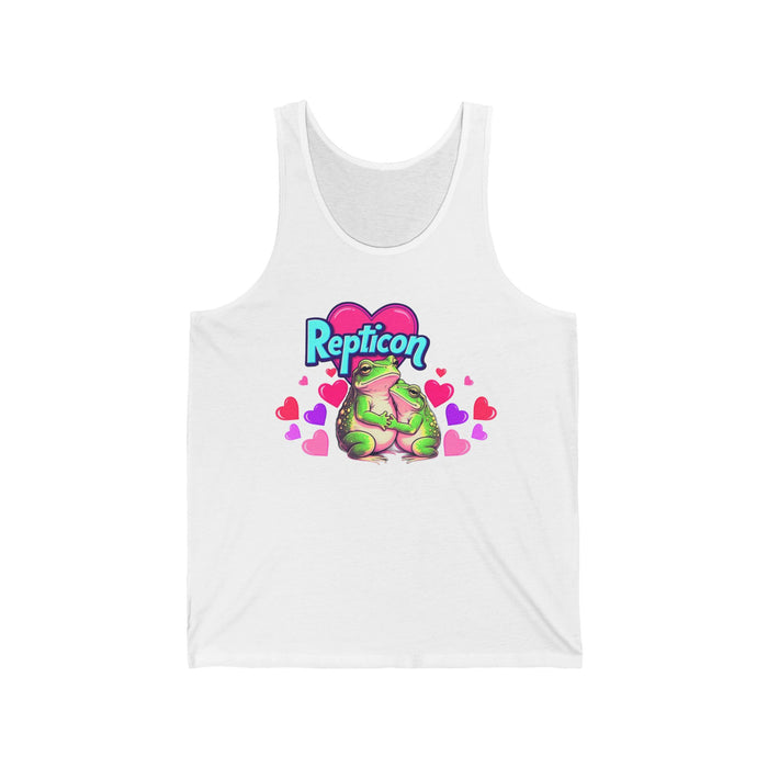 Repticon Unisex Jersey Tank w/ Valentine Frogs