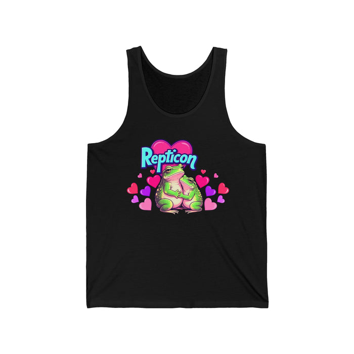 Repticon Unisex Jersey Tank w/ Valentine Frogs