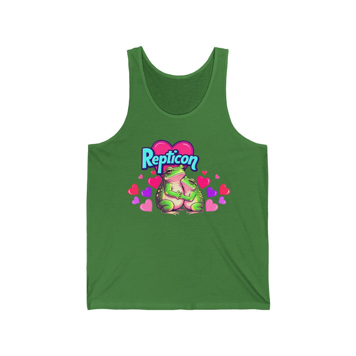 Repticon Unisex Jersey Tank w/ Valentine Frogs