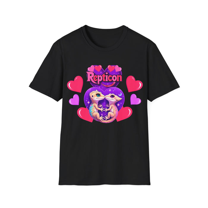 Repticon Unisex Softstyle T-Shirt w/ Valentine Crested Geckos