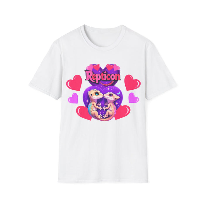 Repticon Unisex Softstyle T-Shirt w/ Valentine Crested Geckos
