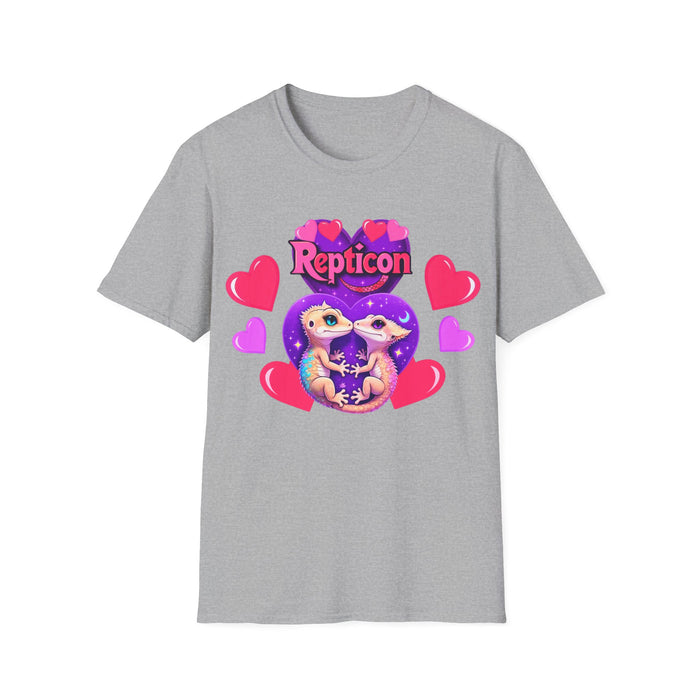 Repticon Unisex Softstyle T-Shirt w/ Valentine Crested Geckos