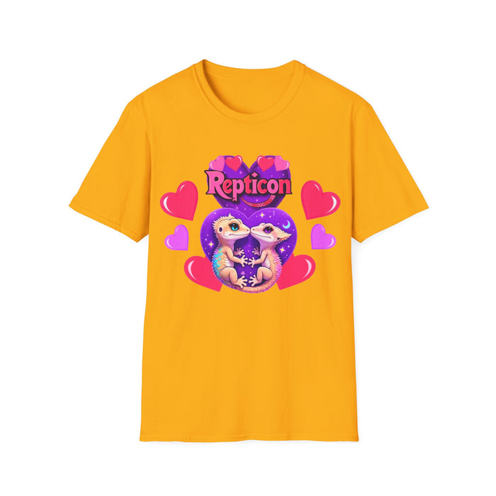 Repticon Unisex Softstyle T-Shirt w/ Valentine Crested Geckos