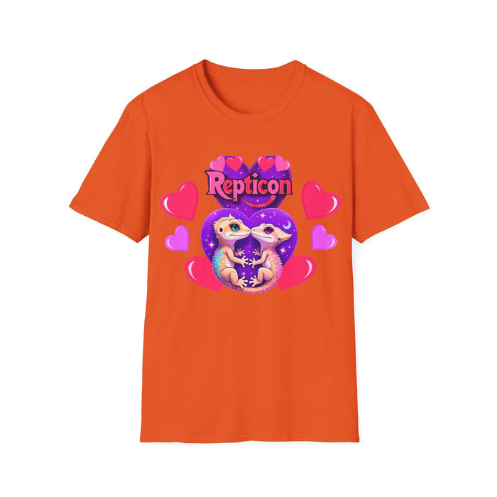 Repticon Unisex Softstyle T-Shirt w/ Valentine Crested Geckos