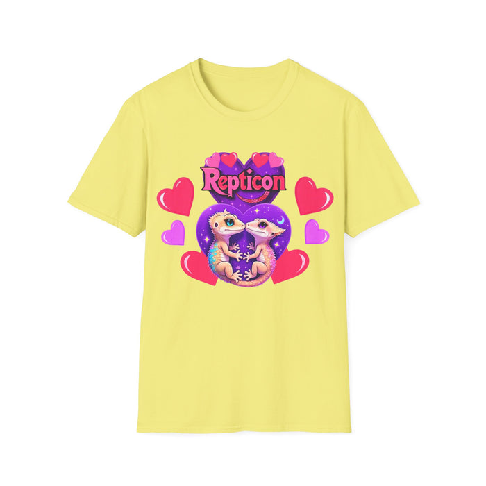 Repticon Unisex Softstyle T-Shirt w/ Valentine Crested Geckos