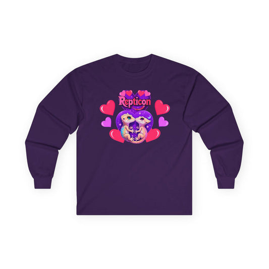 Repticon Unisex Ultra Cotton Long Sleeve Tee w/ Valentine Crested Geckos