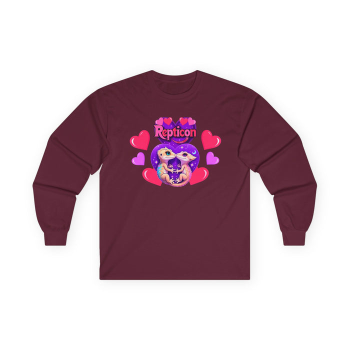 Repticon Unisex Ultra Cotton Long Sleeve Tee w/ Valentine Crested Geckos