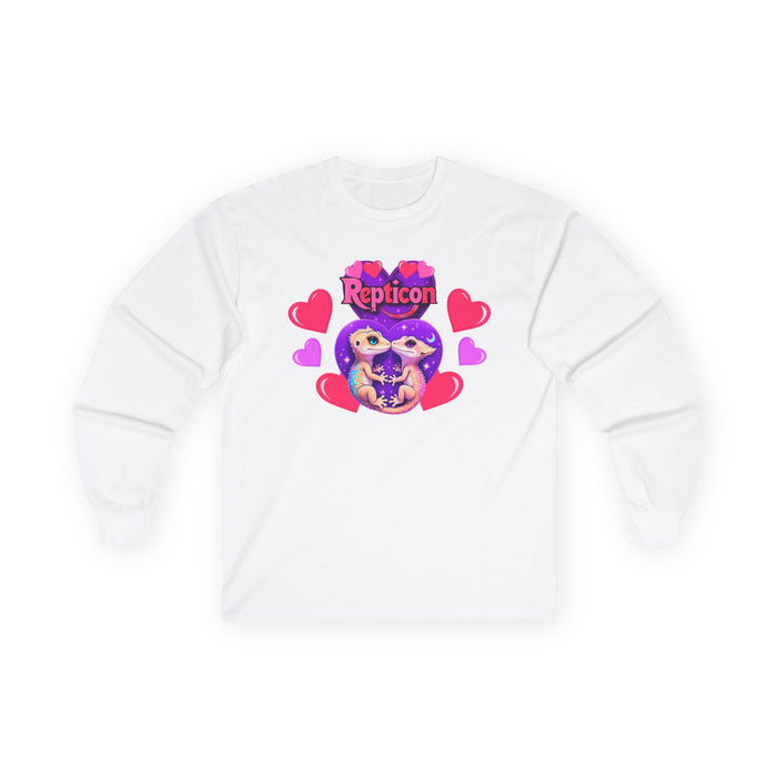 Repticon Unisex Ultra Cotton Long Sleeve Tee w/ Valentine Crested Geckos
