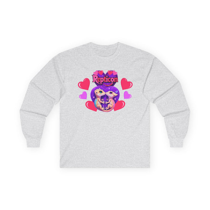 Repticon Unisex Ultra Cotton Long Sleeve Tee w/ Valentine Crested Geckos