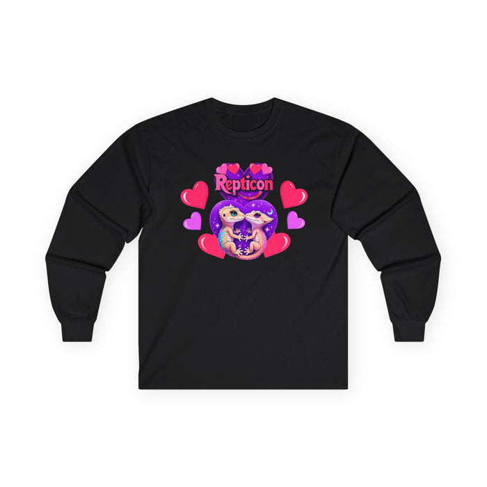 Repticon Unisex Ultra Cotton Long Sleeve Tee w/ Valentine Crested Geckos