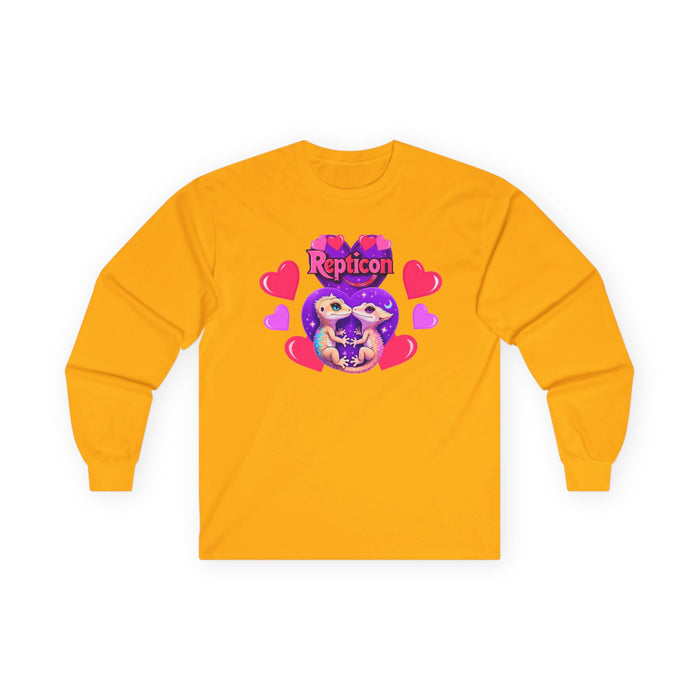 Repticon Unisex Ultra Cotton Long Sleeve Tee w/ Valentine Crested Geckos