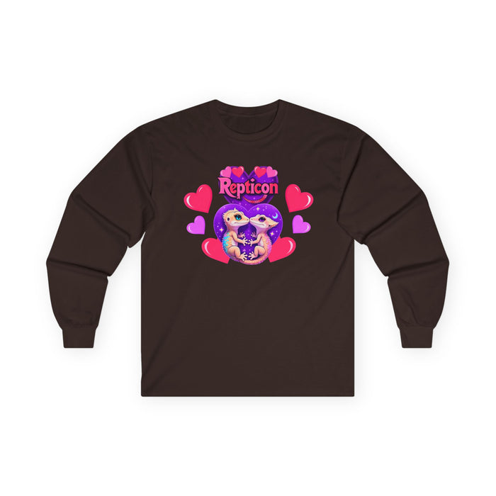 Repticon Unisex Ultra Cotton Long Sleeve Tee w/ Valentine Crested Geckos