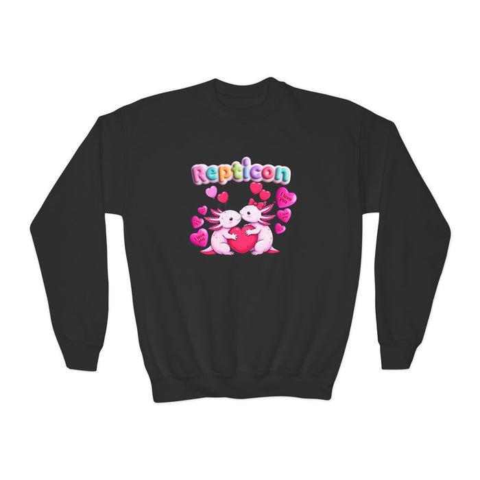 Repticon Youth Crewneck Sweatshirt w/ Valentine Axolotls