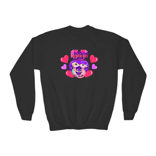 Repticon Youth Crewneck Sweatshirt w/ Valentine Crested Geckos