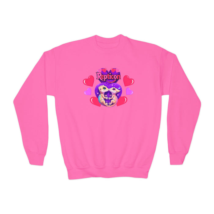 Repticon Youth Crewneck Sweatshirt w/ Valentine Crested Geckos