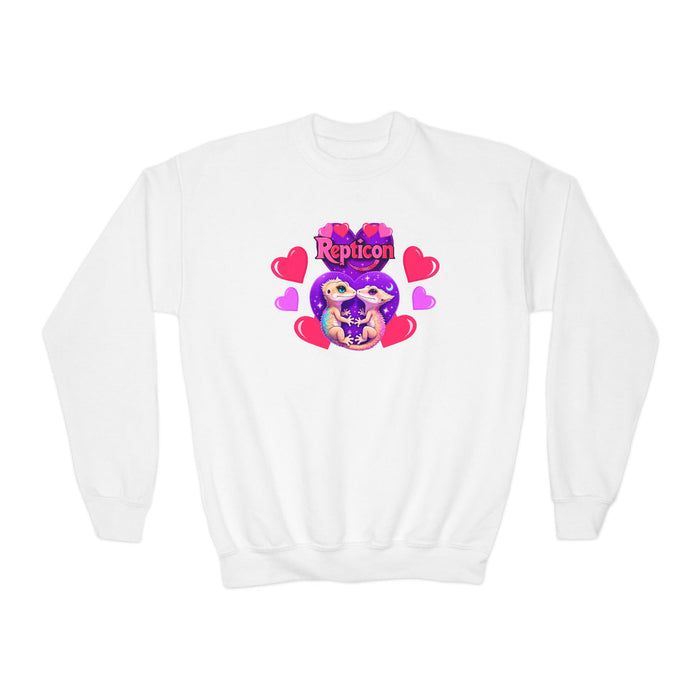 Repticon Youth Crewneck Sweatshirt w/ Valentine Crested Geckos