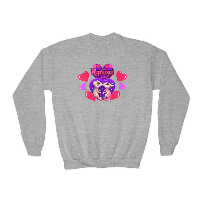 Repticon Youth Crewneck Sweatshirt w/ Valentine Crested Geckos