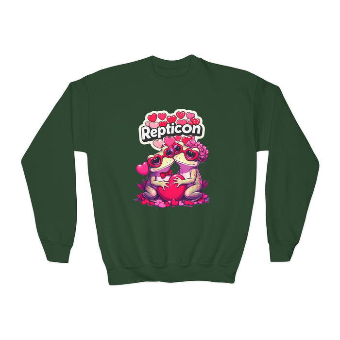 Repticon Youth Crewneck Sweatshirt w/ Valentine's Frogs