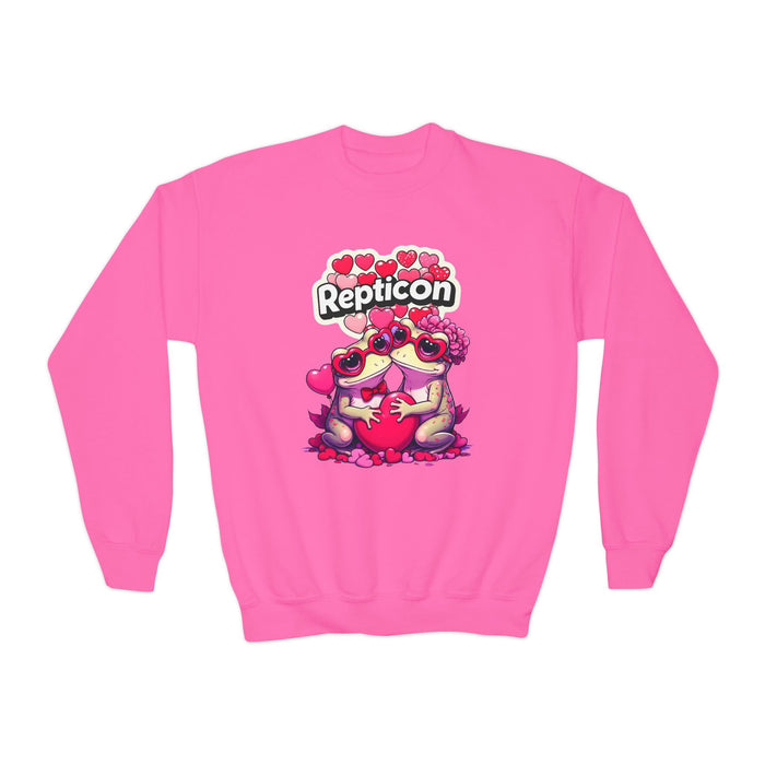 Repticon Youth Crewneck Sweatshirt w/ Valentine's Frogs