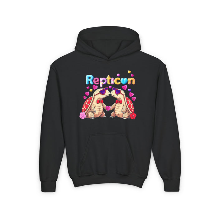 Repticon Youth Heavy Blend Hooded Sweatshirt w/ Valentine Tortoises