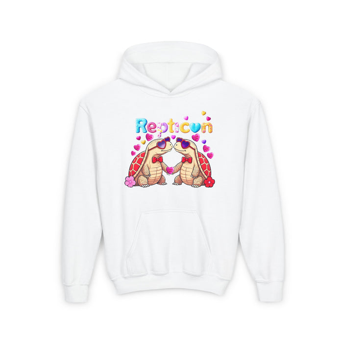Repticon Youth Heavy Blend Hooded Sweatshirt w/ Valentine Tortoises