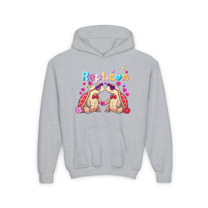 Repticon Youth Heavy Blend Hooded Sweatshirt w/ Valentine Tortoises