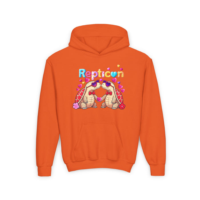 Repticon Youth Heavy Blend Hooded Sweatshirt w/ Valentine Tortoises