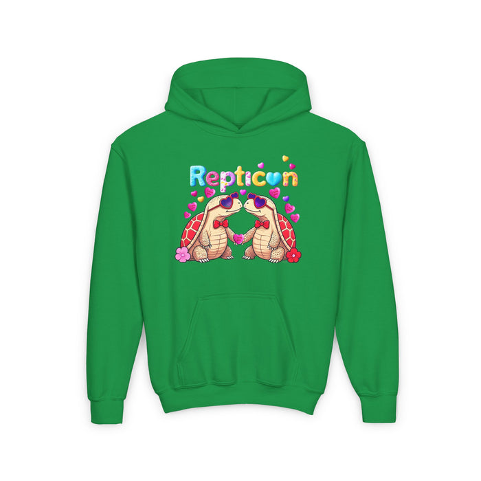 Repticon Youth Heavy Blend Hooded Sweatshirt w/ Valentine Tortoises