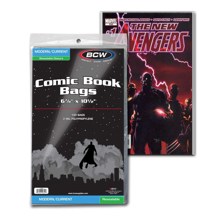Resealable Current/Modern Comic Bags - Comic Books - Hobby Master - hobbymasterstore