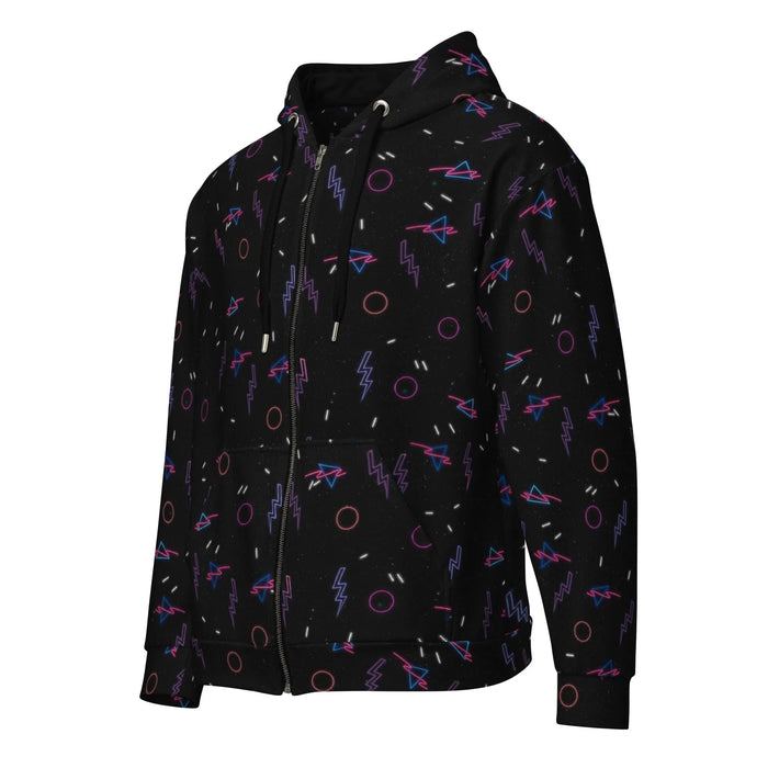 Retro Arcade Carpet Zip-Up Hoodie - Shirtwascash
