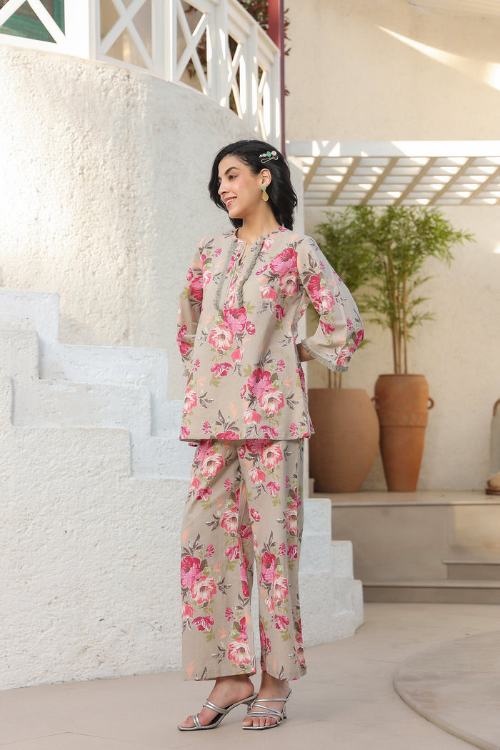 Rose Quartz Cotton Co-ord Set
