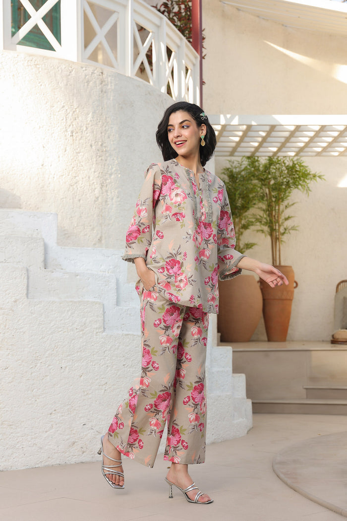 Rose Quartz Cotton Co-ord Set