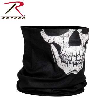 Rothco Multi-Use Neck Gaiter and Face Covering Tactical Wrap - Skull Print