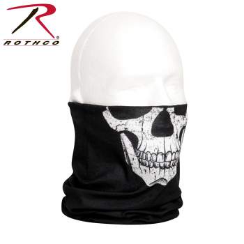 Rothco Multi-Use Neck Gaiter and Face Covering Tactical Wrap - Skull Print