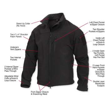 Rothco Stealth Ops Soft Shell Tactical Jacket