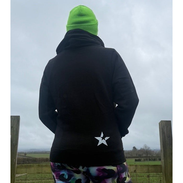 Sale  Cross Neck Hoodie |Black