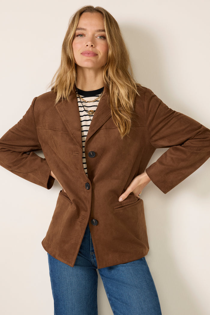 Salie Faux Suede Jacket