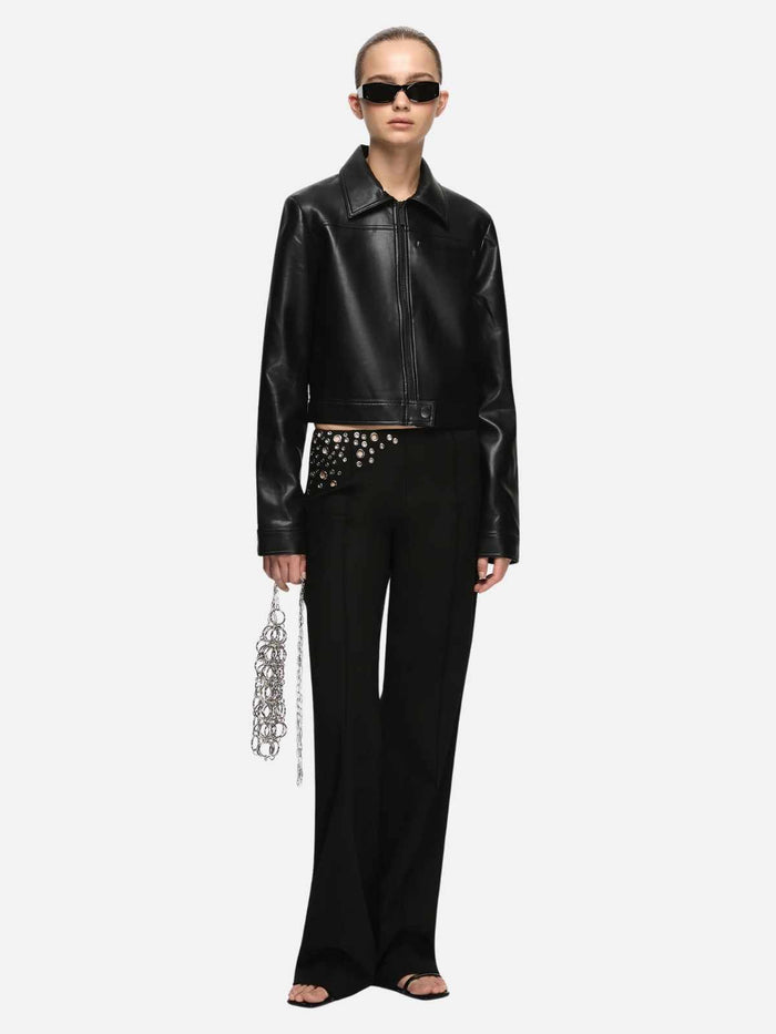 Saphira Cropped Jacket - Black