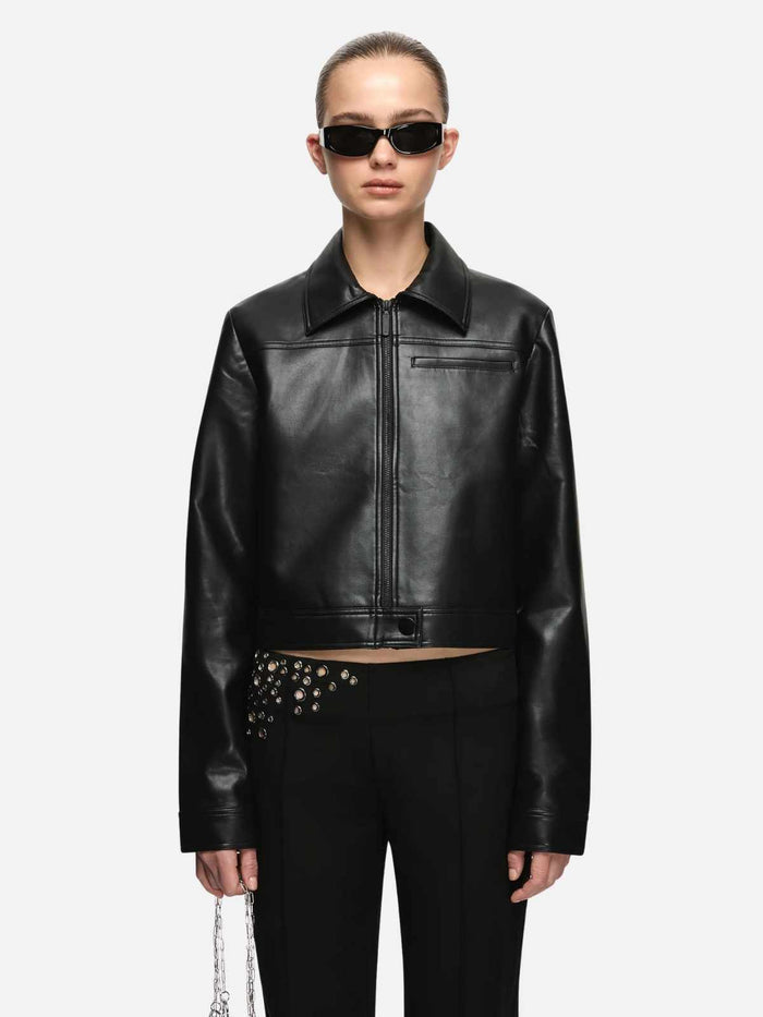 Saphira Cropped Jacket - Black