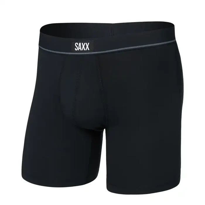 Saxx Men's Boxer Brief - Essential Cotton Black