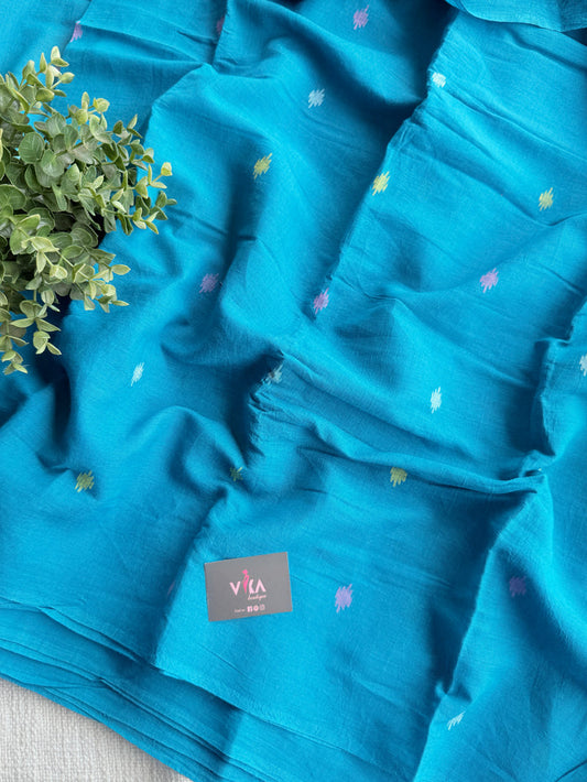 Sea Green pure Jamdhani fabric