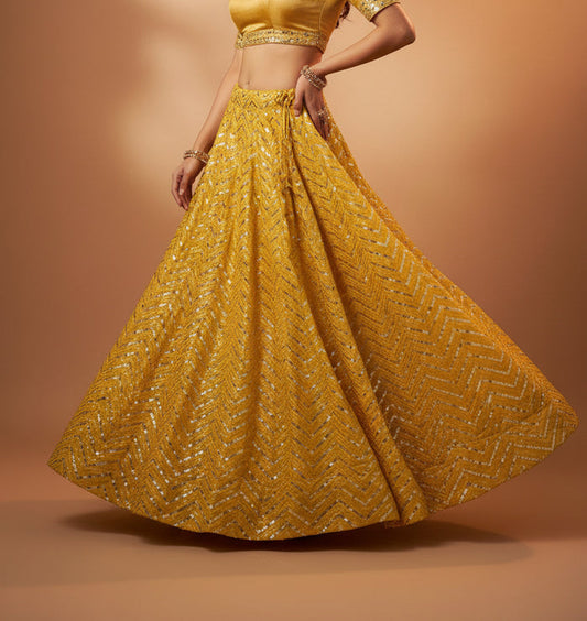 Sequin Lehenga - Kurti Connection USA