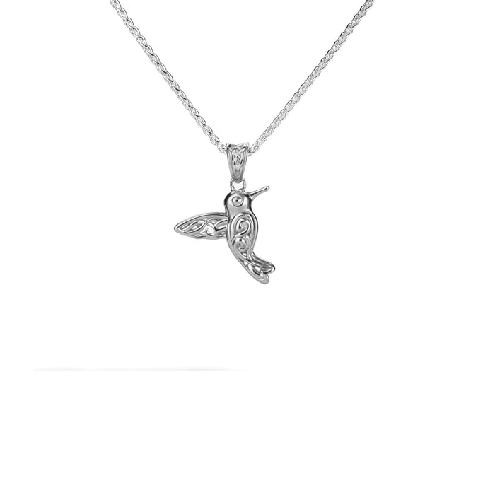 Silver and 18k Vermeil Reversible Hummingbird Pendant