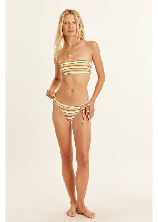 Sisstr Line Up Rib Bandeau Swim Top - Bascora