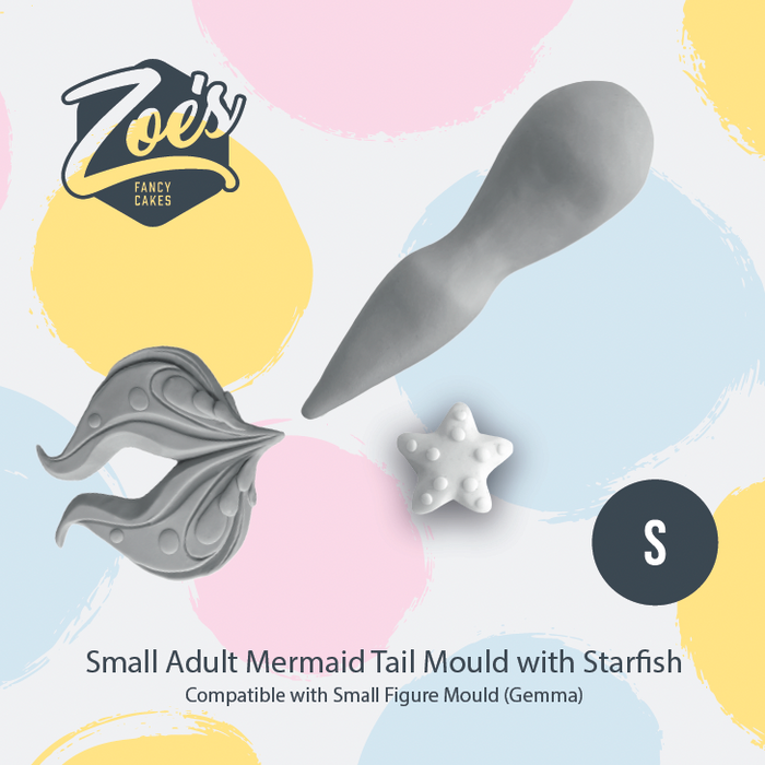 Small Mermaid Tail Mould with Shell
