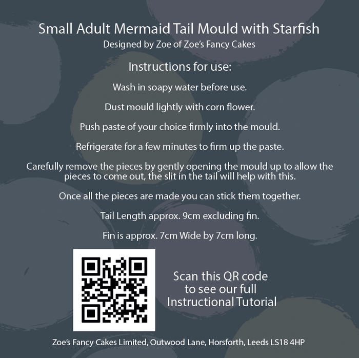 Small Mermaid Tail Mould with Shell