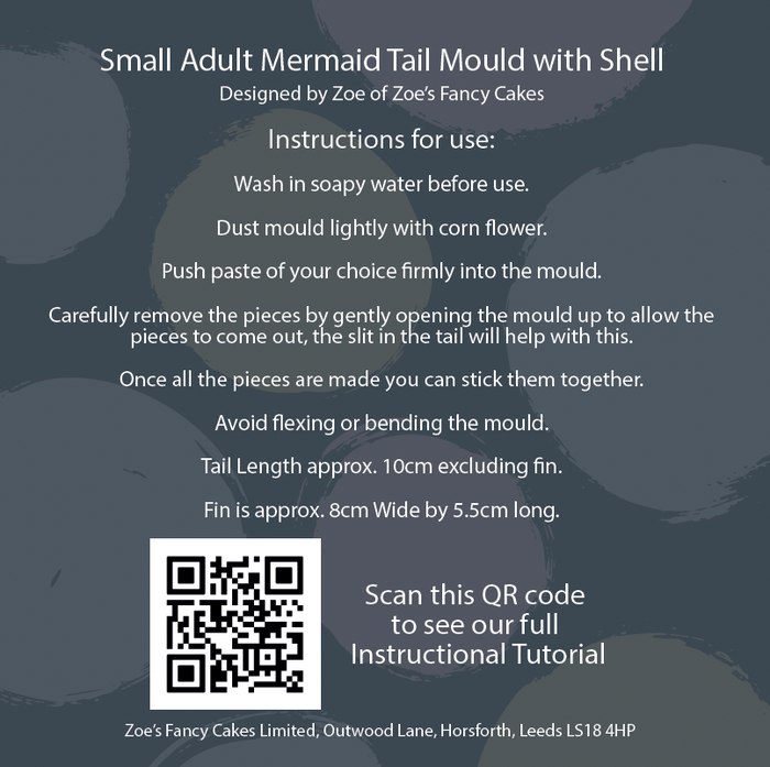 Small Mermaid Tail Mould with Starfish