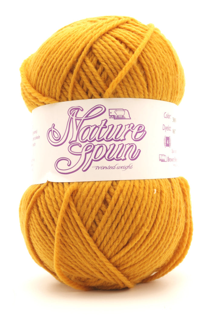 Brown Sheep Co. - NatureSpun Worsted / Child S/L  Adult S / Sunburst Gold 308